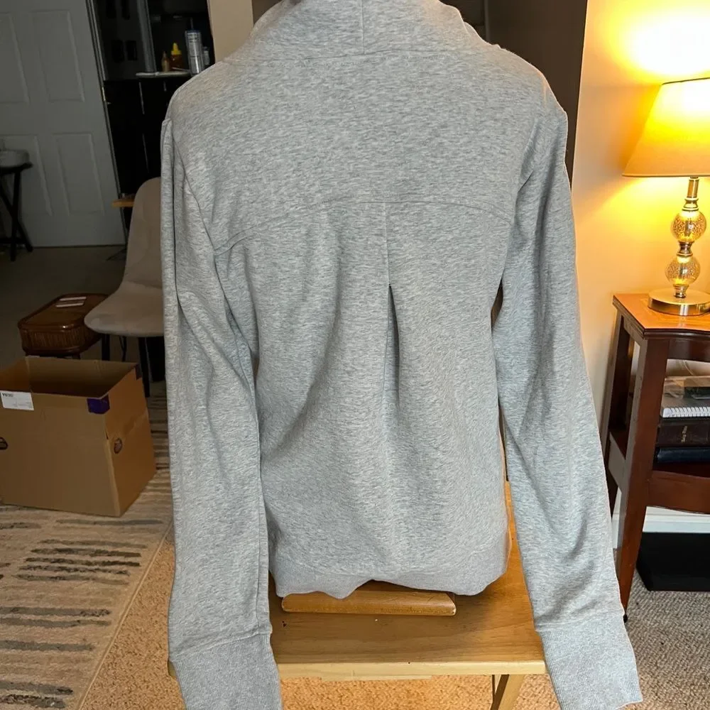 90 Degree By Reflex Light Gray Cowl Neck Sweater